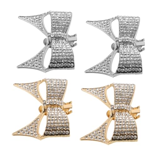 Beaupretty 4 Stück Schuhclips Damen Teiliges mit Strass Schleifen Abnehmbare Hochzeitsschmuck für High Heels Vielseitige Schuhverzierung für Party Braut und Festliche Anlässe von Beaupretty