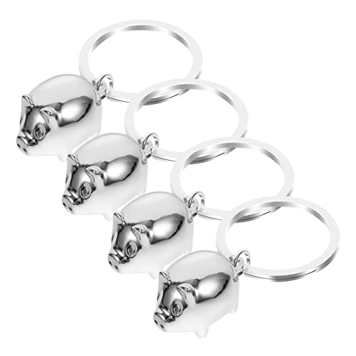 Beaupretty 4 Stück Schwein Schlüsselanhänger Lustige Mini Tier Charms für Taschen Rucksäcke als Schlüsselring für Freunde von Beaupretty