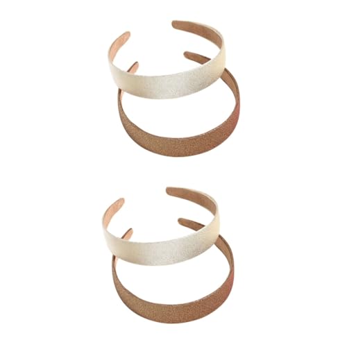 Beaupretty 4 Stück Stirnband Modische Stirnbänder Satin-stirnbänder Goldene Haargummis Satin-haargummis Für Frauen Breitseite Haarreifen Modischer Haarreifen Schal Damen Kurzes Haar Stoff von Beaupretty