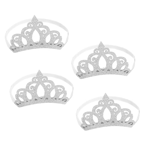 Beaupretty 4 Stück Stirnband Geburtstag Stirnband Neugeborene Stirnbänder Prinzessin Haarband Stirnband Für Mädchen Mädchen Haarschmuck Strass Stirnband Krone Kopfschmuck Krone Haarband von Beaupretty