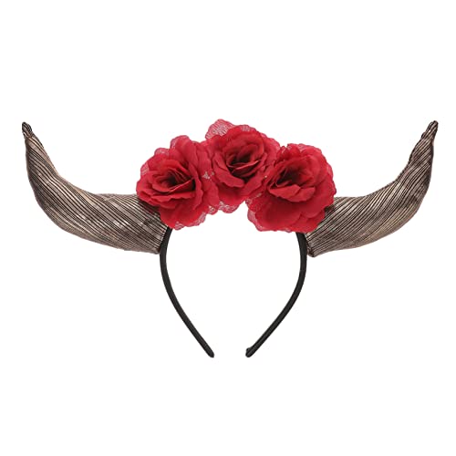 Beaupretty 4 Stück Tag Der Toten Stirnband Totenkopf Kopfbedeckung Cosplay-hörner Horn-stirnband-cosplay Hornstirnband Mit Blumen Horn-stirnband Für Cosplay Stoff Mädchen Frau Mexiko von Beaupretty