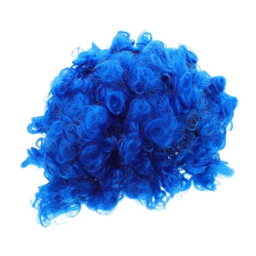 Beaupretty 4 Stück Teiliges Blaues Afro-partyset Synthetische Lockige Disco-perücke für Halloween Karneval Cosplay Leicht Atmungsaktiv Lustig Unisex Stil von Beaupretty