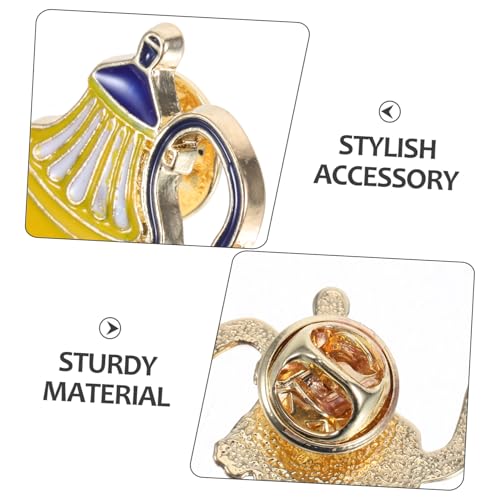 Beaupretty 4 Stück Teiliges Bunte Emaille Kaffee Handbrühkanne Anstecknadeln Metall Broschen für Damen Rucksack Hut Kleid Vielseitiges Accessoire für Kaffeeliebhaber von Beaupretty