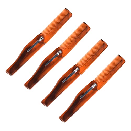Beaupretty 4 Stück Teiliges Faltbares Herren Haarkamm aus Kunststoff Leicht Tragbar Stylingfreundlich für Salon und Alltag Knotenlösend bei Trockenem und Nassem Haar Praktisch für Reise und von Beaupretty