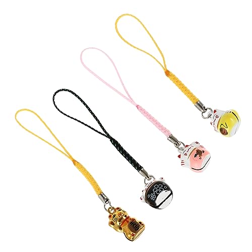 Beaupretty 4 Stück Teiliges Glückskatze Schlüsselanhänger Cartoon DIY Schlüsselanhänger für Taschen Dekorative Katzen Pendants Langlebigem Glücksbringer für Freunde und Familien von Beaupretty
