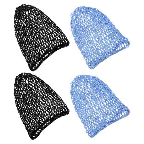 Beaupretty 4 Stück Teiliges Häkel-haarnetz für Frauen Leichtes Elastisches Netz-schlafhaarnetz zum Schutz von Locken Zöpfen und Eingewickeltem Haar Weich und Wiederverwendbar Komfortabel für von Beaupretty