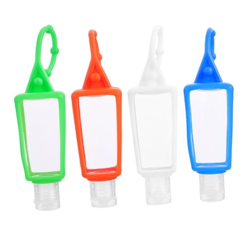 Beaupretty 4 Stück Teiliges Kunststoff flaschen mit Silikonschutz Auslaufsichere Flüssigkeitsbehälter Reiseflaschen für Lotion Shampoo Handcreme Leichte Handliche Zufällige Zufällige Farbe von Beaupretty