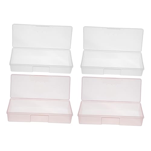 Beaupretty 4 Stück Teiliges Nagelpolier Maniküre werkzeugboxen aus Langlebigem Halbtransparente Aufbewahrungsboxen für Nagelpflege und Heimgebrauch Praktischer Organizer für Nageltechnik und von Beaupretty