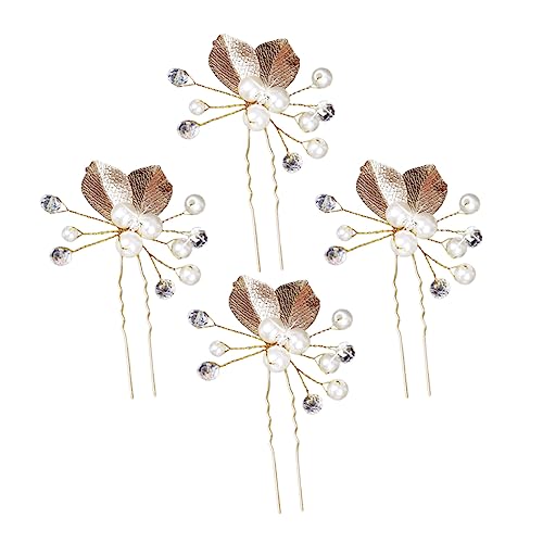 Beaupretty 4 Stück Teiliges Perlen Haarschmuck Chinesischer Vintage Stil Braut Haarnadeln Haarstäbe Traditioneller Kopfschmuck für Frauen zur Hochzeit und Brautkleid von Beaupretty