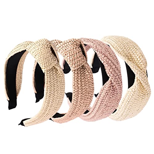 Beaupretty 4 Stück Teiliges Raffia Haarband für Damen Kopfbedeckung für Strand Partys und Alltag Hautfreundlich und Bequem Perfektes Haaraccessoire für Jede Gelegenheit von Beaupretty