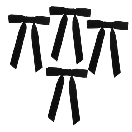 Beaupretty 4 Stück Teiliges Samt Schleifen Haarklammern für Damen und Mädchen Stilvolle Haaraccessoires Schwarz Einfach Anzuwenden Vielseitig Kombinierbar zu Haaren Haarschmuck für Jede von Beaupretty