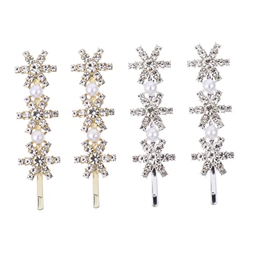 Beaupretty 4 Stück Teiliges Schneeflocken Haarnadeln mit Strass Metall Haarschmuck für Damen Festliche Weihnachts Haarspangen Eleganter Schmuck für Hochzeit Party Abendveranstaltung von Beaupretty
