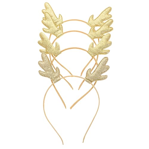 Beaupretty 4 Stück Teiliges Weihnachts Haarreif mit Glitzernden Hirschgeweihen Festliches Haaraccessoire für Damen und Langlebiger Kopfschmuck für Party Bühne und Weihnachtsfeier von Beaupretty