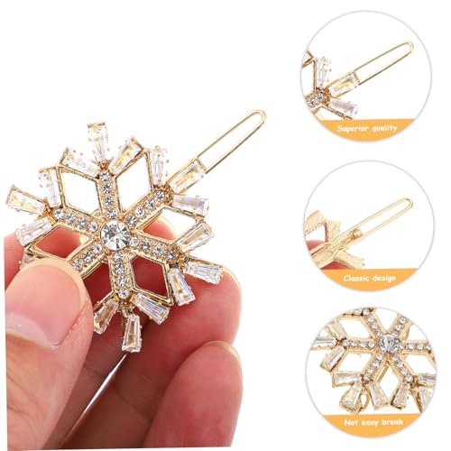 Beaupretty 4 Stück Teiliges Weihnachts-haarspangen Schneeflocken Design Stilvolle Haarclips aus Legierung Festlicher Kopfschmuck für Damen und Mädchen Weihnachtsdeko-accessoire von Beaupretty