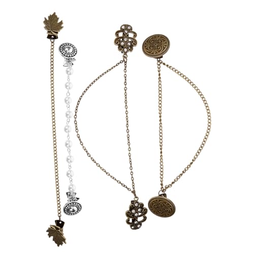 Beaupretty 4 Stück Vintage Cardigan Clips mit Broschen Umhang und Strickjacken Klammern für Damen Robuste Antike Designs Vielseitig für Blusen Kleider und Jacken Kleidungsklammern von Beaupretty