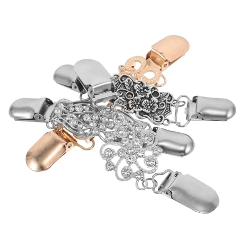 Beaupretty 4 Stück Vintage Strickjackenclips Robustem Legierungsmetall Stilvolle Europäische Broschennadeln für Cardigan Schal und Pullover Sichere Anti-expositions-clips für Damenkleidung von Beaupretty