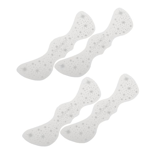 Beaupretty 4 Stück Wasserdichte Silberne Glitzer Realistische Gesichtstattoos Festival Makeup Aufkleber Stilvolle Temporäre Tattoos für Musik und Partyevents von Beaupretty