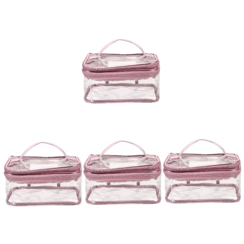 Beaupretty 4 Stück wasserdichte Kosmetiktasche Transparente Make-up-Taschen-Organizer Make-up-Tasche Aus PVC Schminktasche Klein Klar - Aufbewahrungstasche Frau Aluminiumlegierung von Beaupretty