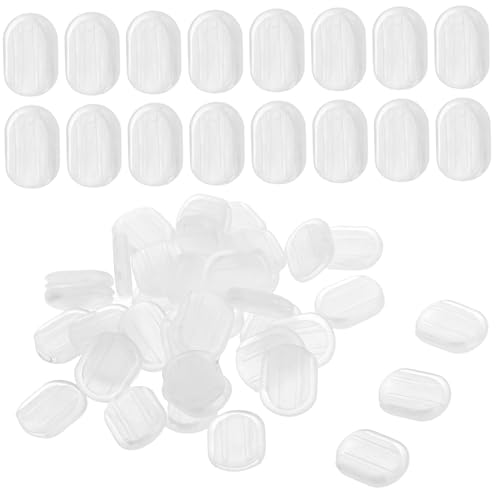 Beaupretty 40 Stück Ohrclip Polster Transparent Ohrclip Pads Rückseiten Oval Schmerzfrei Rutschfest Für Clip Ohrringe DIY Schmuckzubehör von Beaupretty