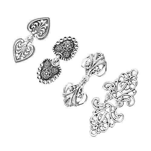 Beaupretty 4paare Retro-cape-schnalle Aus Metall Und Eisenlegierung Robust Und Langlebig Klassischer Stil Und Farbe Für Umhänge Strickjacken Und Cheongsams Als Kleidungs Und Cape-accessoire f von Beaupretty