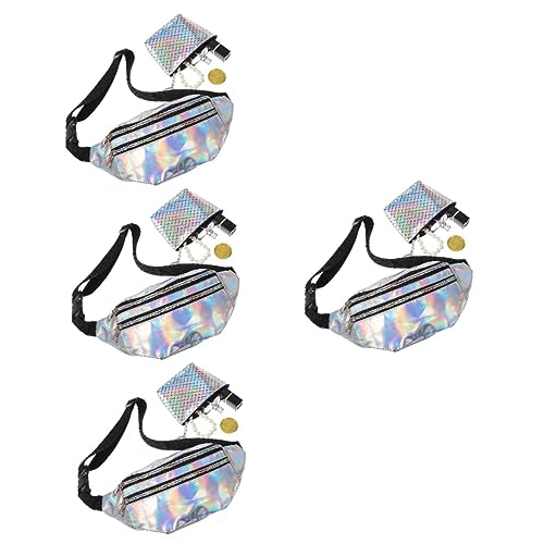 Beaupretty 4sätze Damen Fanny Pack Mit Verstellbarem Gürtel wasserdichte Und Reißfeste Umhängetasche Für Outdoor-aktivitäten Kleiner Münztasche Für Festivals Und von Beaupretty
