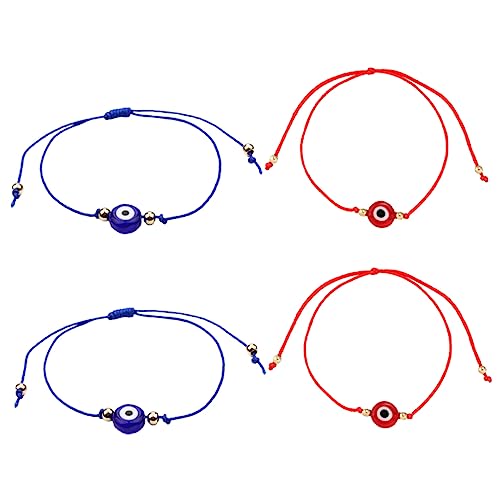 Beaupretty 4Stücke Böser Augen Handgelenk Kette Türkische Armbänder zur Dekoration Negativer Vielseitig für Wand Handgelenk Glücksbringer von Beaupretty