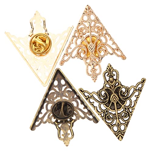 Beaupretty 4Stücke Teiliges Retro Broschen Schnallen mit Hohlem Muster für Hemdkragen Elegantes Accessoire für Pullover und Schals für von Beaupretty