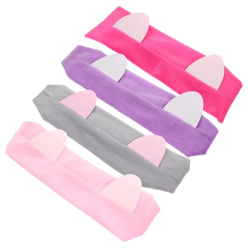 Beaupretty 4stücke Katzenohren Haarbänder Schöne Haar Bänder Make-up Wrap Lustige Party Kopfschmuck Cosplay-partys Geburtstagsfeiern Yoga Sport von Beaupretty