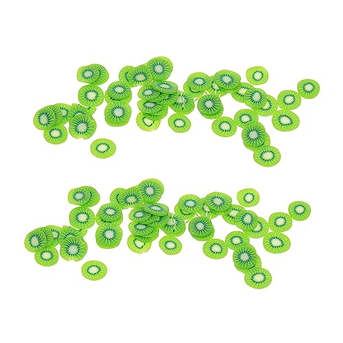 Beaupretty 5 Kiwi Nail Art Patch Nägel Polieren Handwerk machen Patch -Nagelpflaster schöner Fingernagelpatch entzückendes Fingernageldekor Fingernagel-Patch-Verzierung Polymer-Ton von Beaupretty