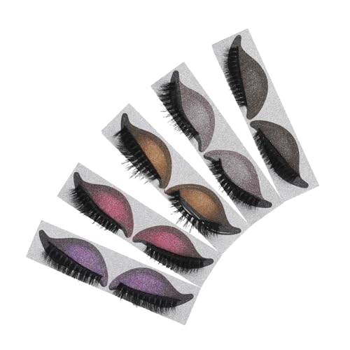 Beaupretty 5 Paare Augen-make-up Sticker mit Lidschatten und Wimpern Selbstklebend Wasser Schweißresistent Starke Haftung Zeitsparend für Frauen Geeignet für Party und Alltag von Beaupretty
