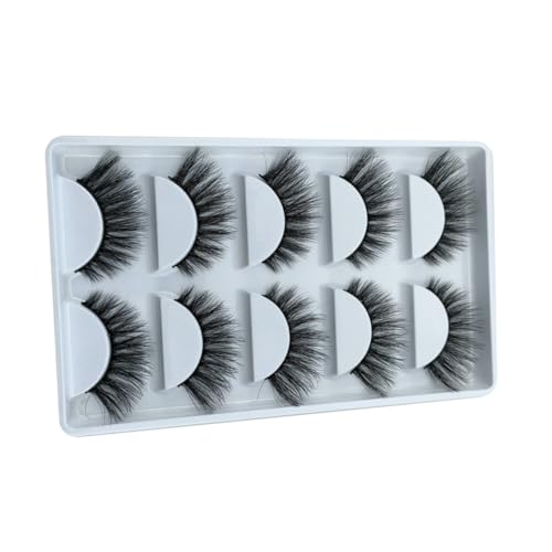Beaupretty 5 Paare Falsche Wimpern Handgefertigt Natürlicher Look Wiederverwendbar Mädchen Makeup Wimpernverlängerung Realistische Kunstwimpern Sicheres Material von Beaupretty