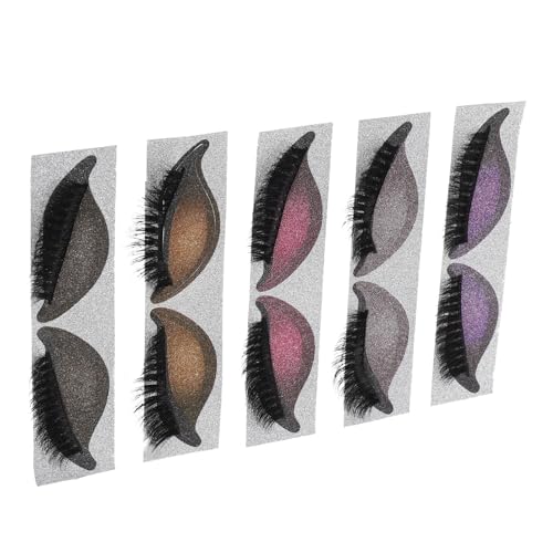 Beaupretty 5 Paare Lazy Eye Shadow Eyelash Patches Selbstklebende Wimpern Lidschatten-Sticker Schnelle Anwendung Für Alltag Party Reisen Kompakt Fester Sitz von Beaupretty