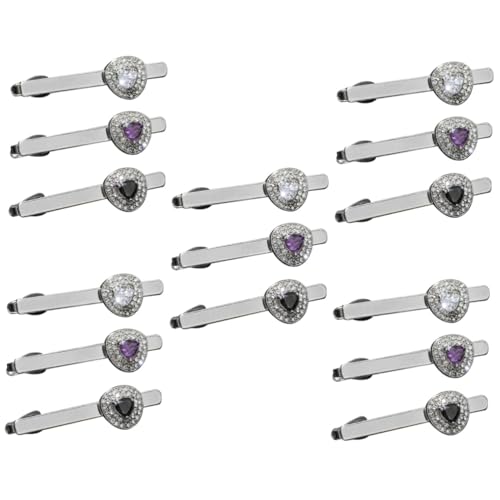 Beaupretty 5 Sätze Herren Krawattenklammern Mit Glitzersteinen Elegantes Design Für Hochzeiten Und Geschäftsmeetings Stilvolle Krawattennadel Für Besondere Anlässe 3 Stück * 5 von Beaupretty