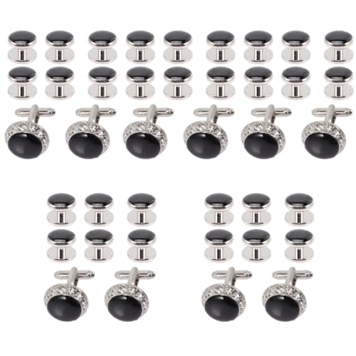 Beaupretty 5 Sätze Teiliges Rhinestone Manschettenknöpfe Für Hemden Und Anzüge Accessoires Für Hochzeiten Business Und Besondere Anlässe 8 Stücke * 5 von Beaupretty