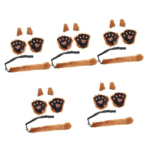 Beaupretty 5 Sets Clips Kopfbedeckung Haarnadeln Für Ausgefallene Geburtstagspartys Und Fuchs Weihnachten Pelzige Performance Braune Tiere Cosplay Requisite Kostüm Katzenhaar von Beaupretty