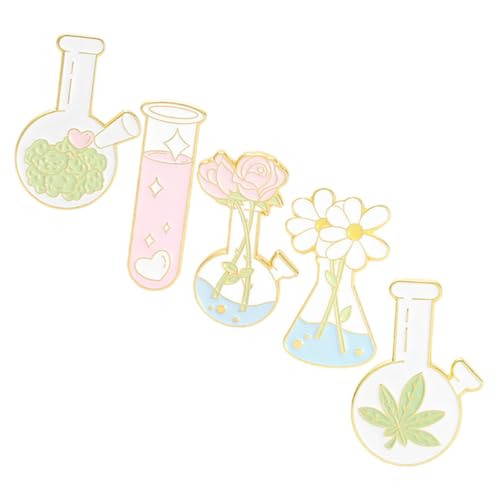 Beaupretty 5 Stck Teiliges Cartoon Laborflaschen Anstecknadeln aus Hochwertiger Einzigartige Niedliche Broschen für Kleidung und Tasche Praktische und Langlebige Abzeichen für Bastel und von Beaupretty