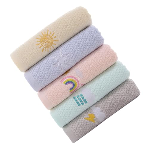 Beaupretty 5 Stck Teiliges Handtuch Hautfreundliche Saugfähige Baumwoll Gesichtstücher Weiche Waschhandschuhe mit Niedlichem Langlebig Leicht und Reisegeeignet für Junge Mädchen und von Beaupretty