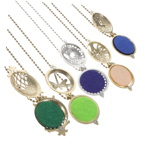 Beaupretty 5 Stück Aromatherapie Diffuser Halsketten mit Magnetverschluss Hohle Legierung Anhänger für Ätherische Öle Damen Schmuck in Zufälligen Farben und Stilen Eleganter Zufällige Farbe von Beaupretty