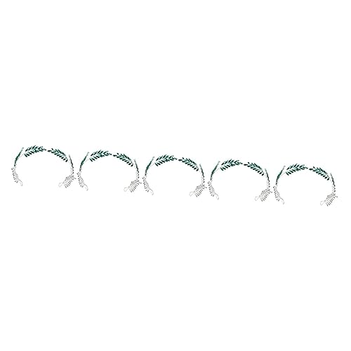 Beaupretty 5st Blatt-kristall-stirnband Damen Stirnbänder Grüne Kontaktlinsen Für Die Augen Grünes Stirnband Haargummis Für Frauen Renaissance-accessoires Fräulein Legierung Zubehör von Beaupretty