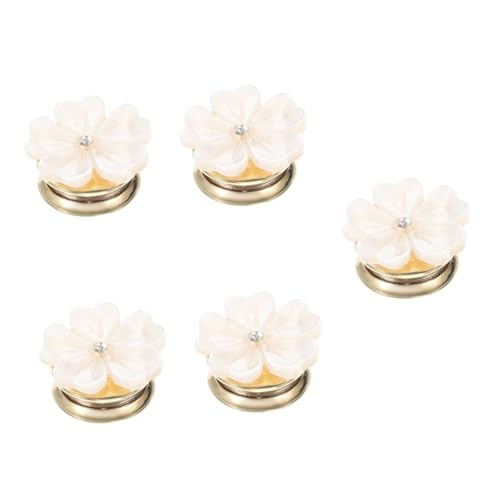 Beaupretty 5 Stück Blumenbrosche Magnetisch Hochwertige Perlmutt Brosche für Kleidung für Partys und Alltagsmode Leicht Tragbar Vielseitig für Jacken Schals Taschen und von Beaupretty