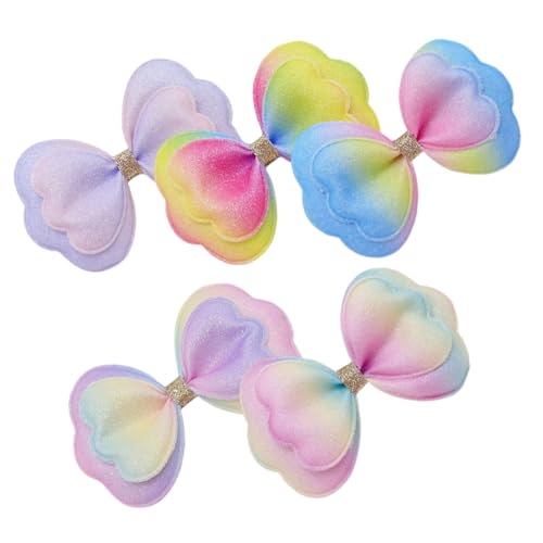 Beaupretty 5 Stück Doppellagige Stoffschleifen Embellishments Teiliges DIY für Haarschleifen Basteln Kinderbekleidung Taschen Zubehör Langlebige Farbverlaufende Schleifen Ornamente von Beaupretty