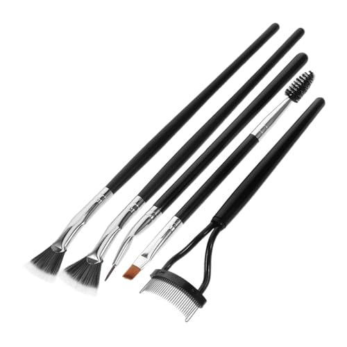 Beaupretty 5stücke Gewellte Wimpernbürste Für Mascara-fächer Augenbrauenbürste Abgewinkelte Unterwimpernbürste Wimpernkamm Make-up-pinselreiniger Make-up-pinsel Für Gesicht von Beaupretty