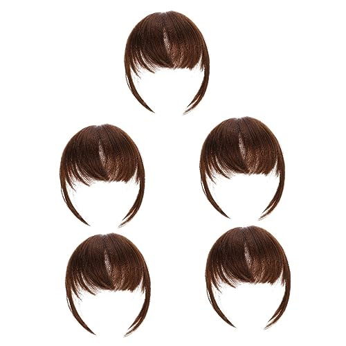 Beaupretty Fake Bangs 5st Falscher Haarspange Im Synthetisches Haar Französische Haarspange Vorderes Haar Knallclips Für Frauen Nahtlos Gefälschter Pferdeschwanz Fräulein Chemische Faser von Beaupretty