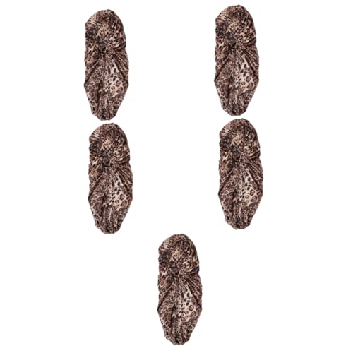 Beaupretty Lockengel 5 Stück Für Damen Weihnachtsband Boho Lockeres Nachthemd Mütze Mütze Bad Neuer Turban Lange Schlafzöpfe Leopardenhaar Natürliche Leoparden-Zöpfe Haushaltskappen von Beaupretty