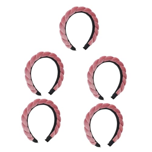 Beaupretty 5st Geflochtenes Stirnband Modische Stirnbänder Für Frauen Verzierte Stirnbänder Für Damen Breites Stirnband Geflochtene Stirnbänder Für Damen Tuch Stoff Flechten Mädchen von Beaupretty