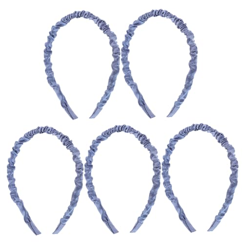 Beaupretty 5stücke Rutschfeste Satin-haarbänder Für Damen Eleganter Blauer Haarschmuck Für Gesichtsreinigung Und Ausflüge Vielseitig Einsetzbar Für Halloween Und Weihnachten von Beaupretty
