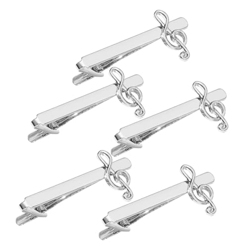 Beaupretty 5stücke Krawattenklammer Aus Metall Mit Musiknotenmotiv Für Herren Sicherer Halt Geeignet Für Formelle Anlässe Hochzeiten Und Geschäftstreffen von Beaupretty