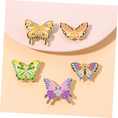 Beaupretty 5 Stück Schmetterling Broschen Set Bunte Anstecknadeln Damen Schmuck Party Hochzeit Alltag Vielseitig Stilvoll für Festliche Anlässe und Freizeitkleidung von Beaupretty