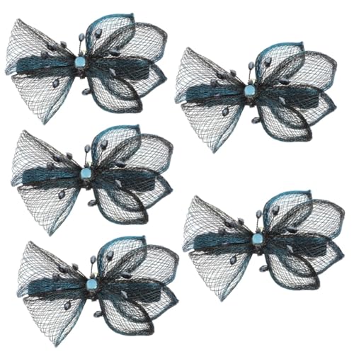 Beaupretty 5st Schmetterlings-haarspange Haarspangenclip Für Damen Vintage Französische Clips Haarspangen Aus Kupferdraht Mesh-bogen-bogen-clip Bilden Fräulein Kupferkabel Frankreich von Beaupretty