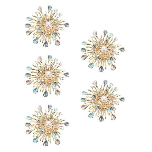 Beaupretty 5 Stück Sonnenblume Brosche für Damen Anstecknadel mit Perlen Vielseitig für Kleidung Schals Taschen Details für Besondere Anlässe und Events von Beaupretty